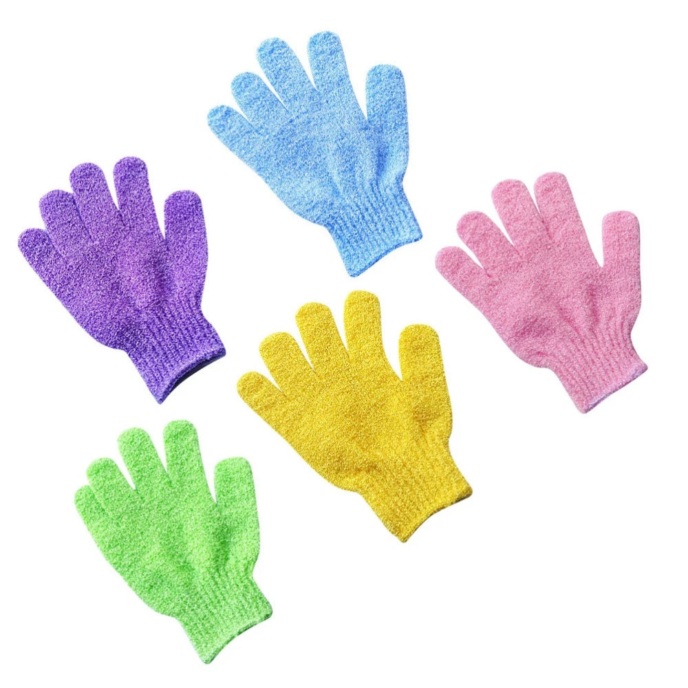 5 Pairs Bath Gloves Shower Sauna Scrubber Exfoliation Cleaning Exfoliating