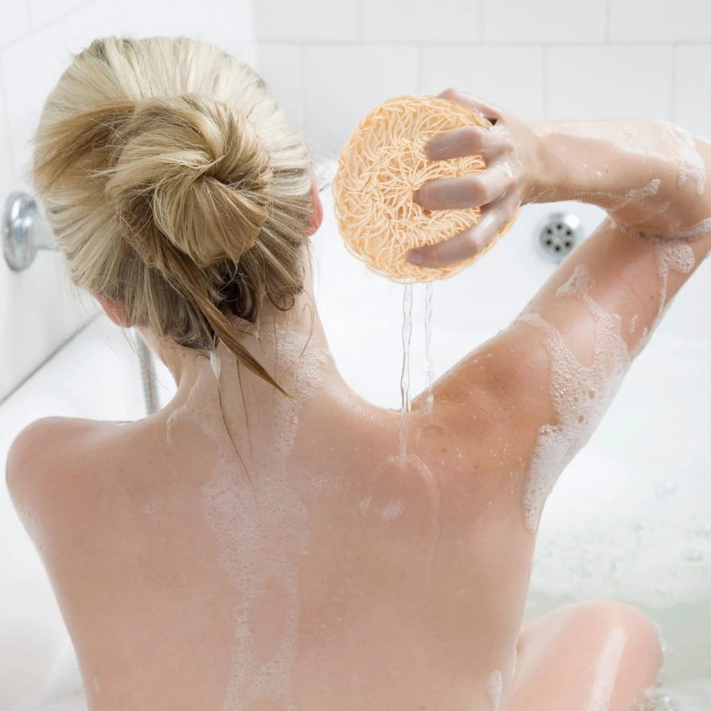 2 Pcs Sisal Bath Brush Scrubber for Body Women Mother Shower Dry
