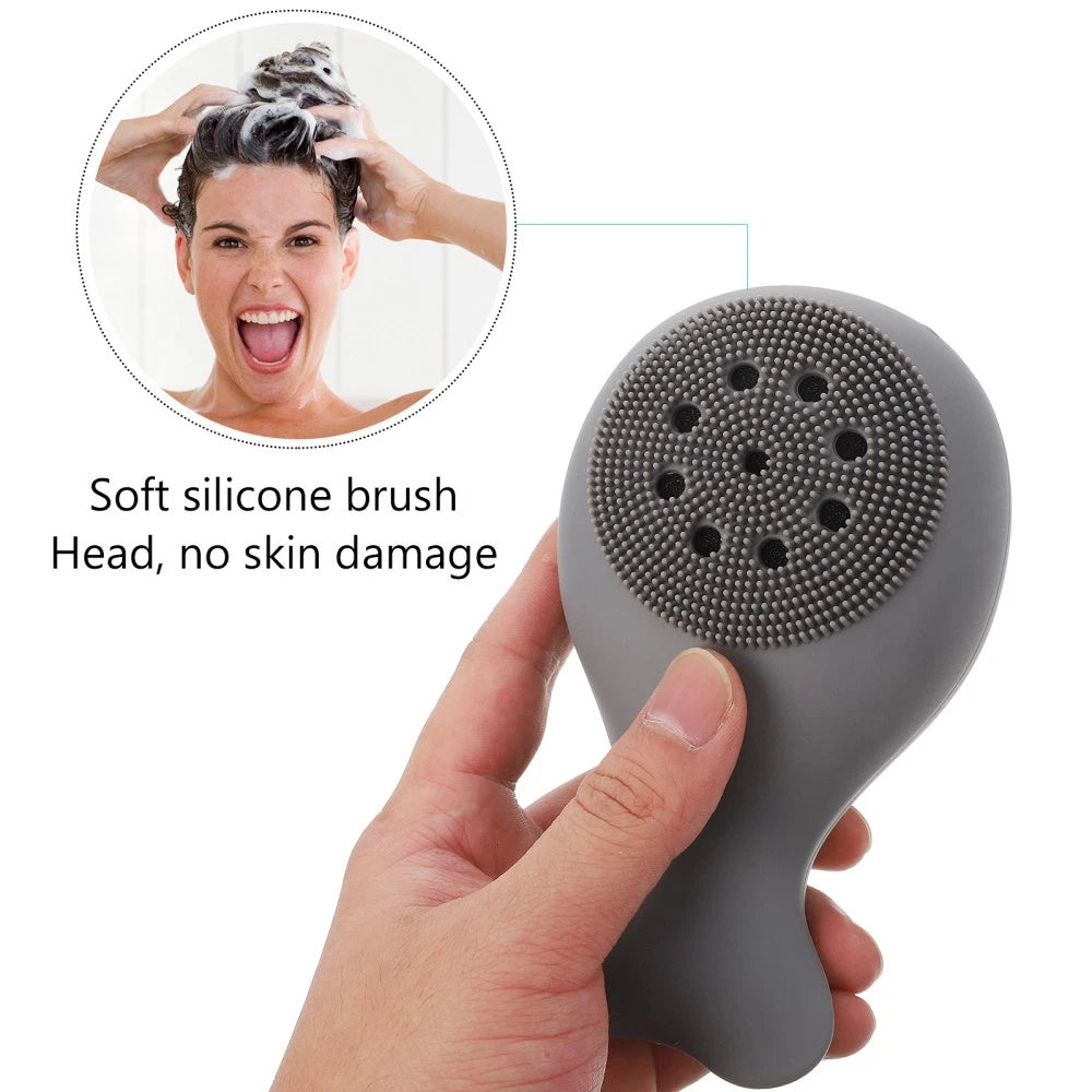 2 Count Silicone Bath Brush Body Scrubbers Child Baby Cleaning Tools