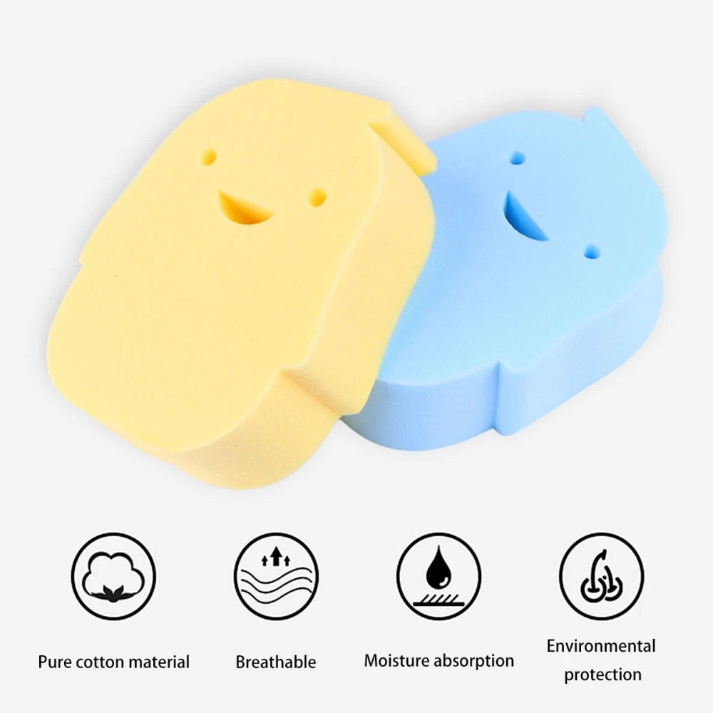 2 Pcs Infant Shower Sponge Baby Bath Rubbing Scrubber Body Bath Brush PVA
