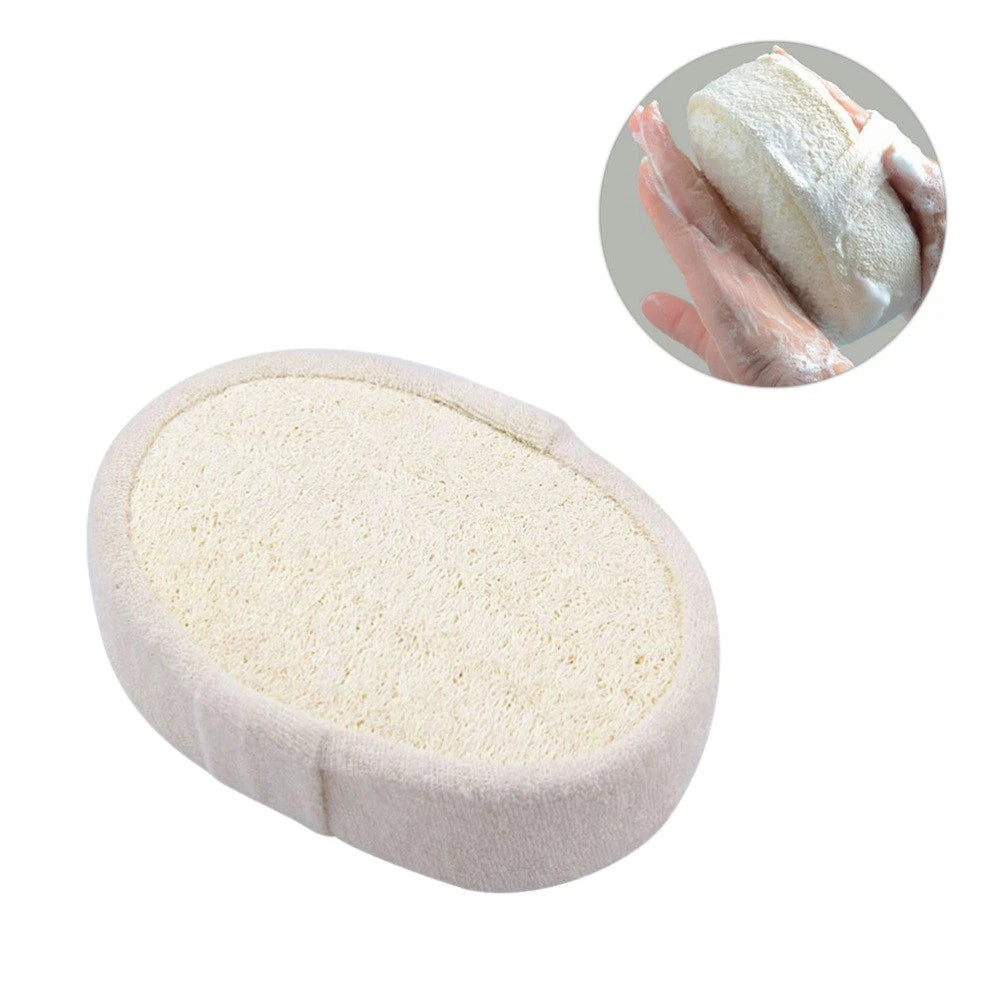 3pcs Natural Loofah Bath Brush Exfoliator Body Scrubber for Shower Use