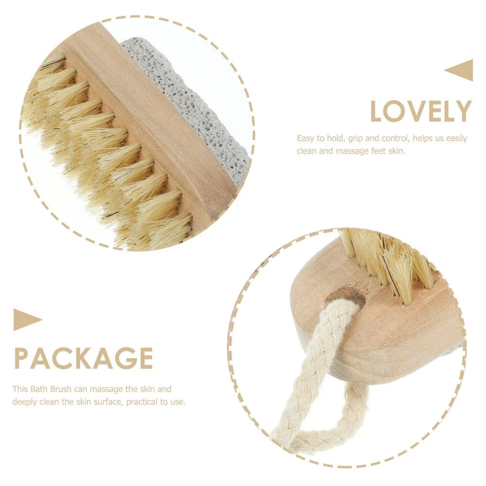 2 Pcs Double-sided Brush of Stepping Feet Scrubber Shower Bath