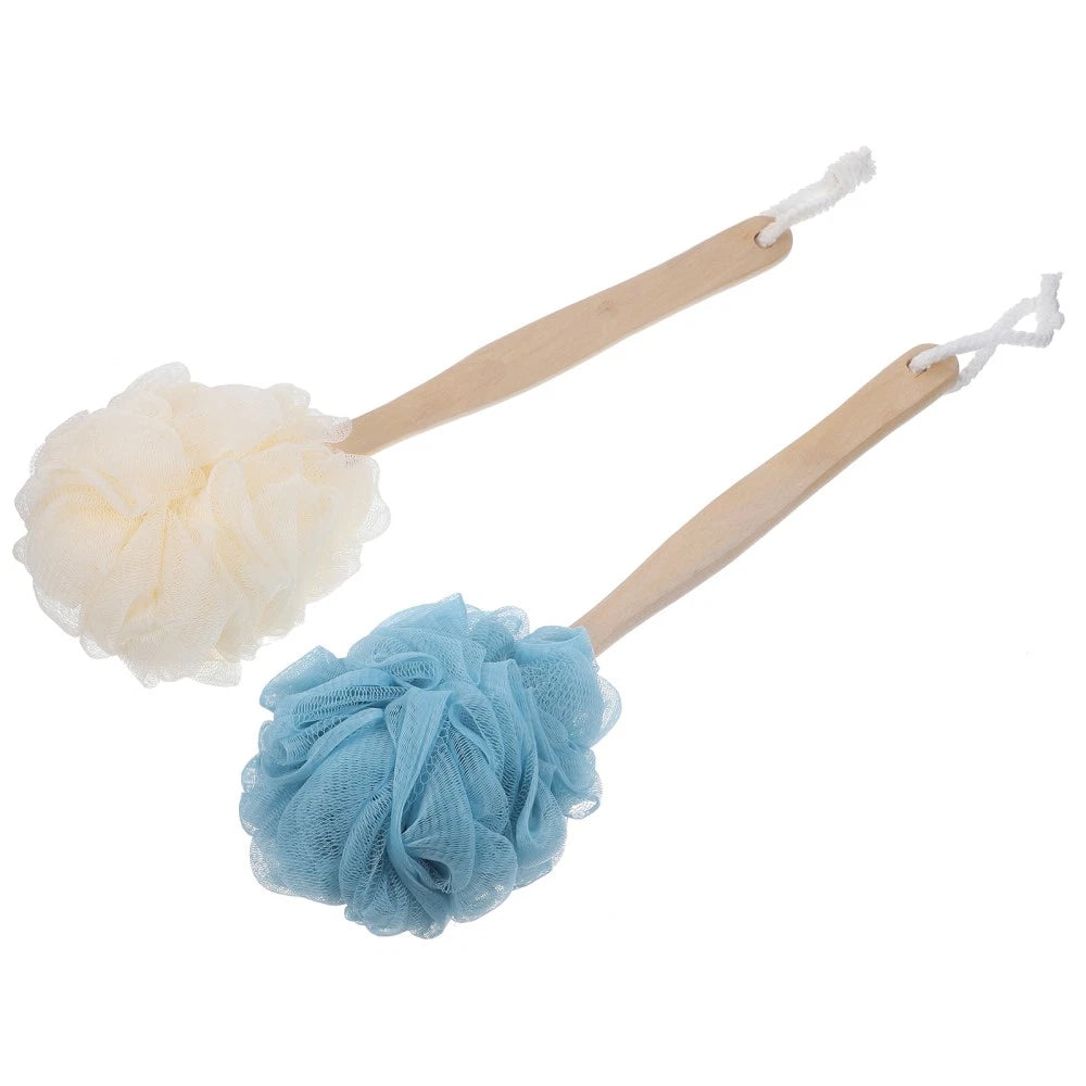 2 Pcs Baby Man Bathtub Brush with Long Handle Back Scrubber Soft Shower