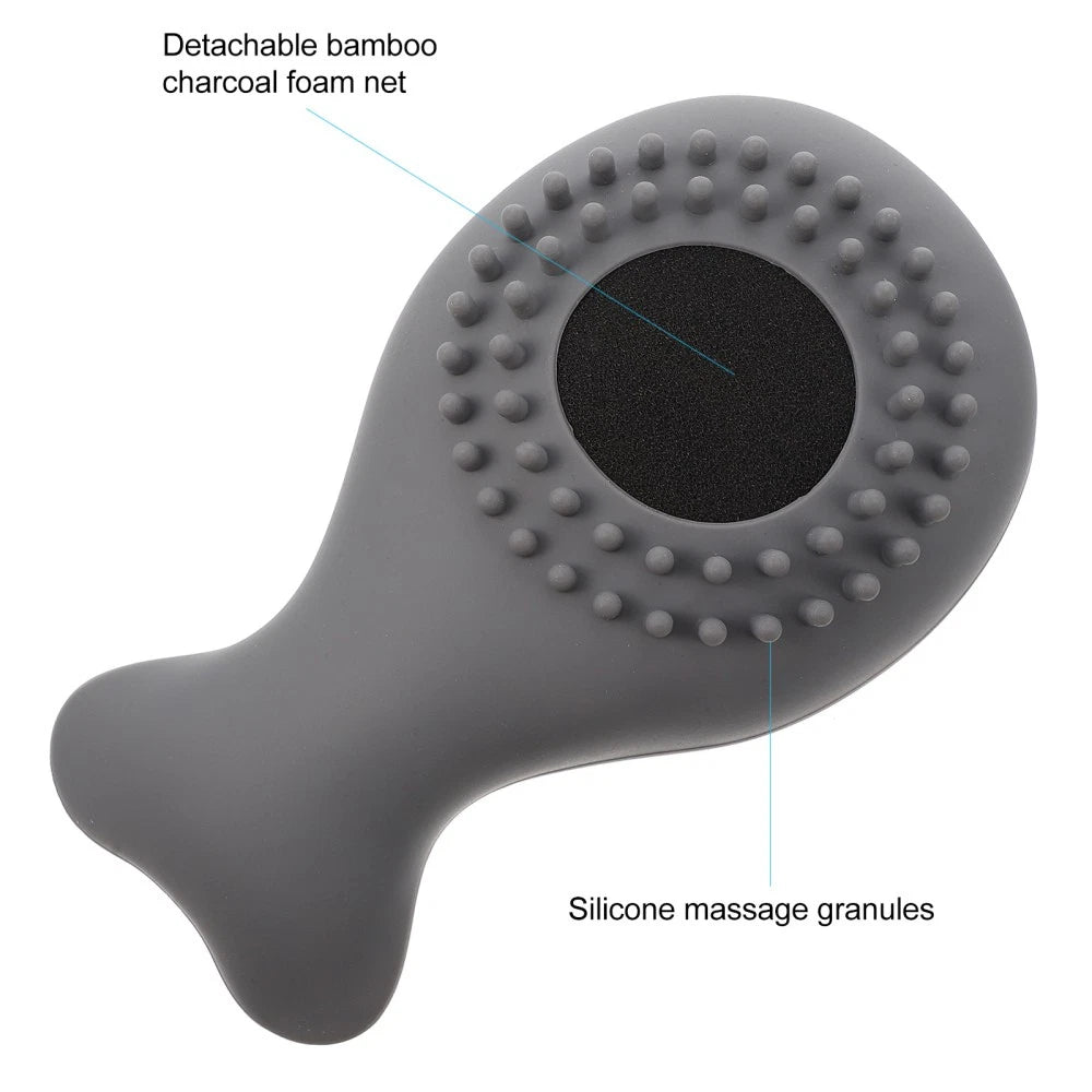 2 Count Silicone Bath Brush Body Scrubbers Child Baby Cleaning Tools