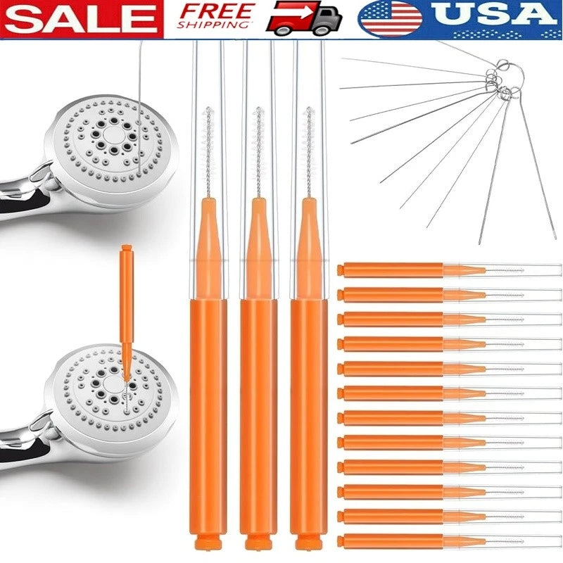 30 PCS Shower Head Cleaner Brush Set Nozzle Unclogger Kit Jewelry Cleaning New
