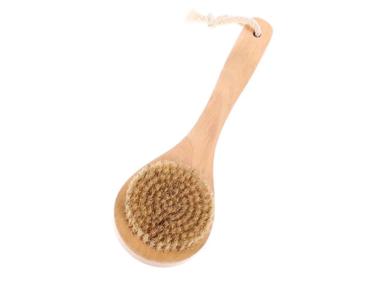 9 1/2” Natural Wooden Bath Brush – Body & Back Scrubber for Shower
