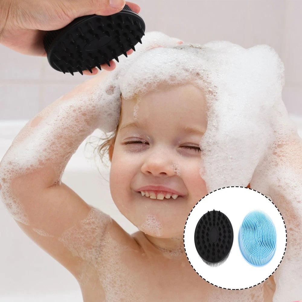 2 Pcs Bath Brush Silicone Shower Scrubber Body Exfoliator