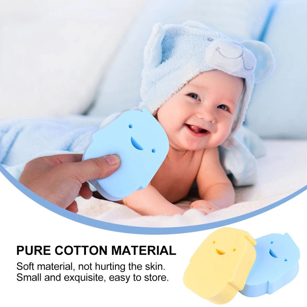 2 Pcs Infant Shower Sponge Baby Bath Rubbing Scrubber Body Bath Brush PVA