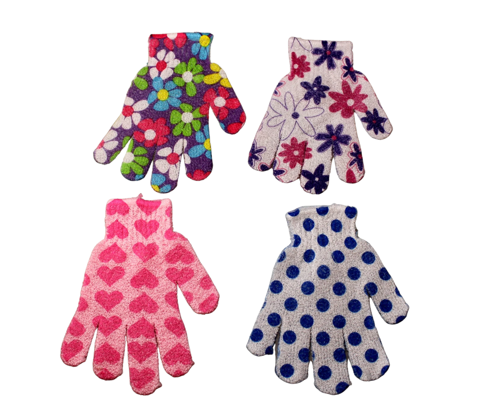 4 Pc Exfoliating Gloves Spa Bath Scrub Shower Gloves Soap For Men And Women