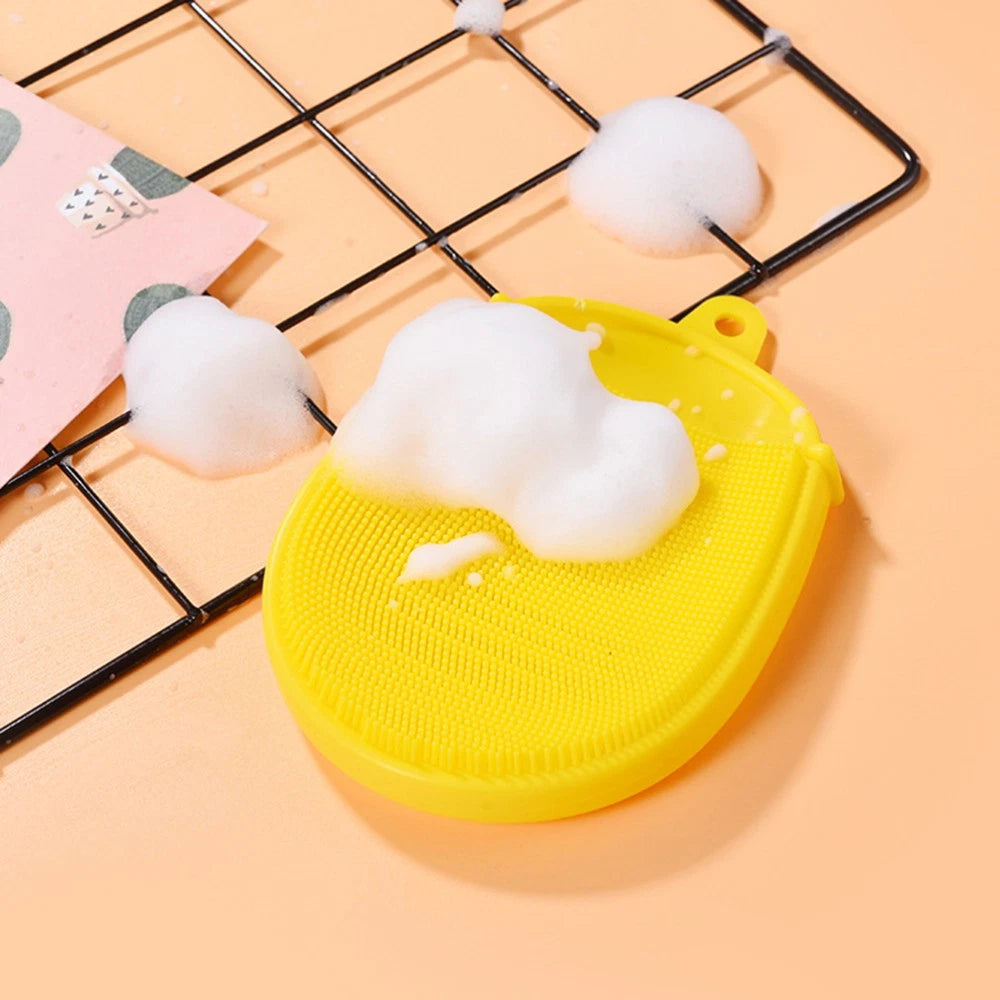 3pcs Baby Silicone Bath Scrub Massage Brush Children Bath Care Supplies
