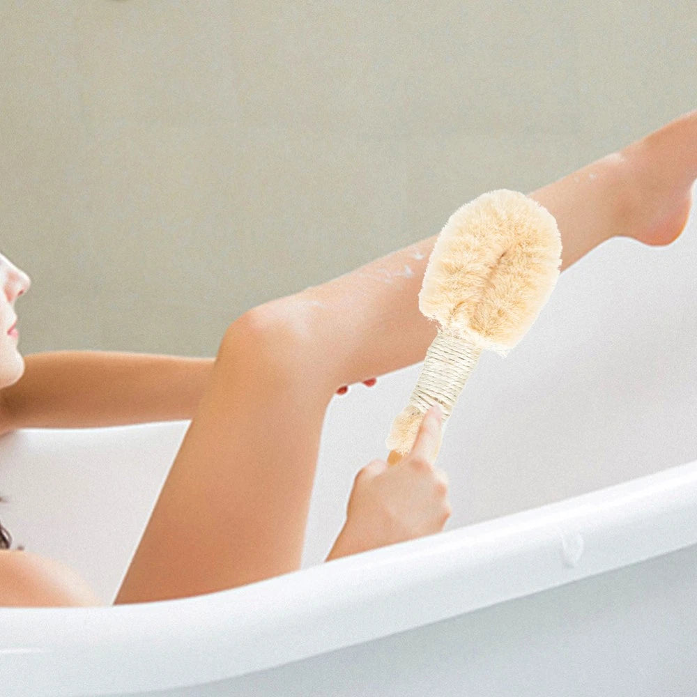2 Pcs Silk Bath Brush Exfoliating Loofah Miss for Body Exfoliator