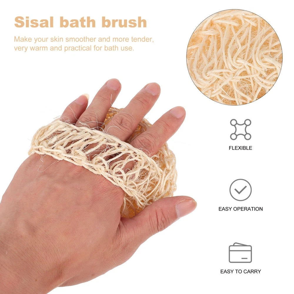 2 Pcs Sisal Bath Brush Mother Man Bathing Balls Shower Body Scrubber