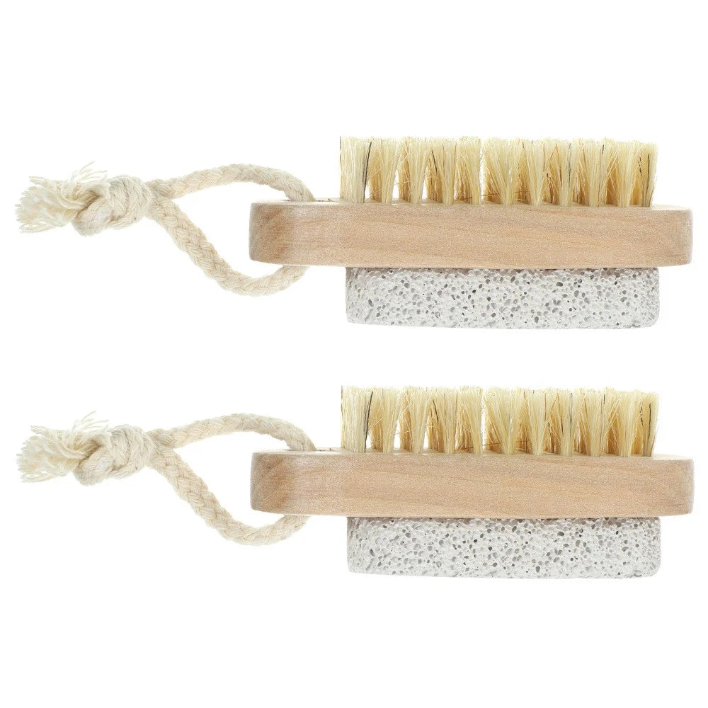 2 Pcs Double-sided Brush of Stepping Feet Scrubber Shower Bath
