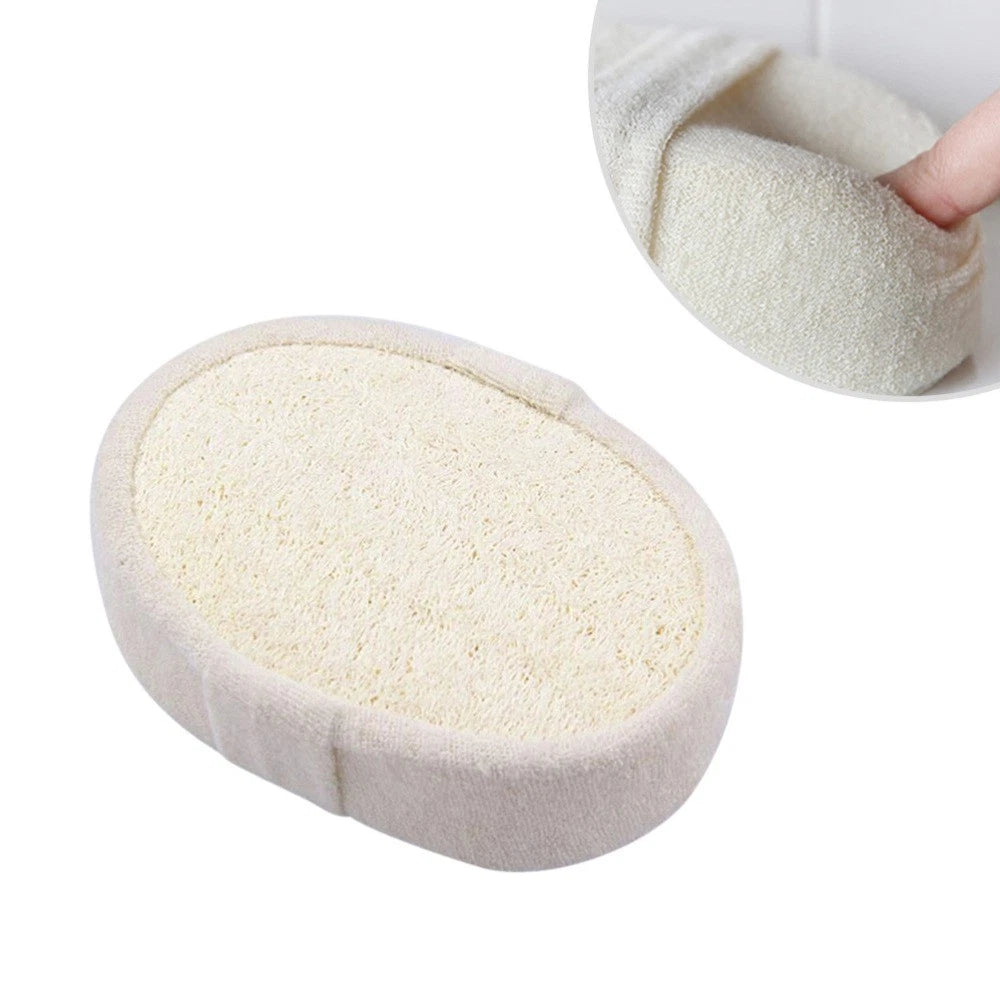 3pcs Natural Loofah Bath Brush Exfoliator Body Scrubber for Shower Use