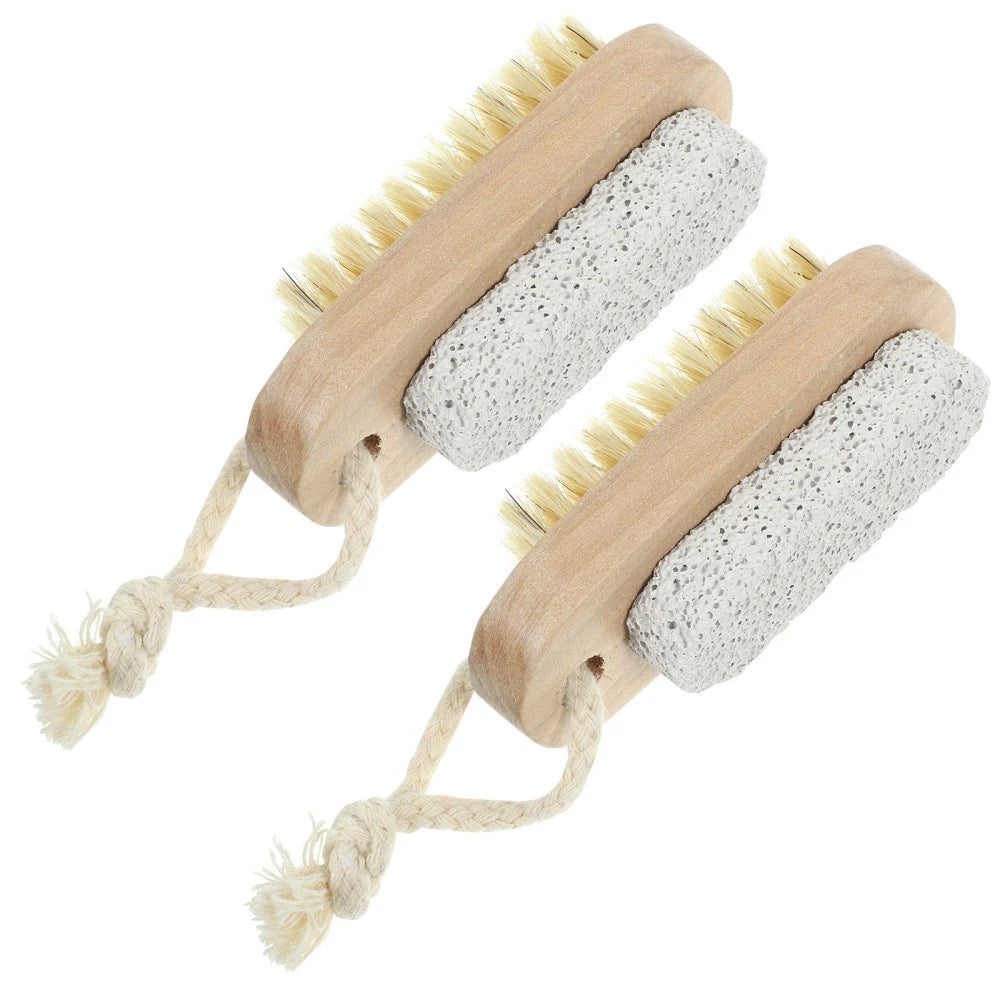 2 Pcs Double-sided Brush of Stepping Feet Scrubber Shower Bath