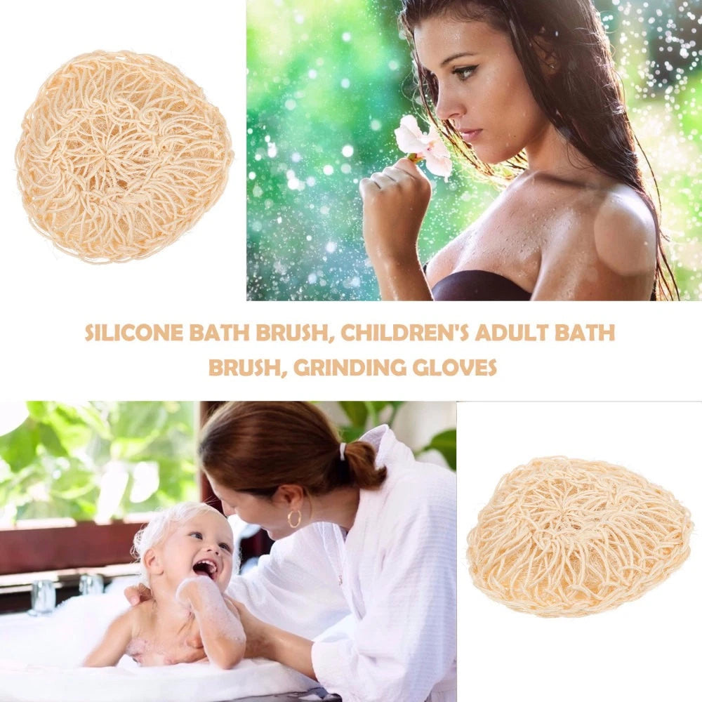 2 Pcs Sisal Bath Brush Man Exfoliating Body Wash Shower Balls Scrubber for