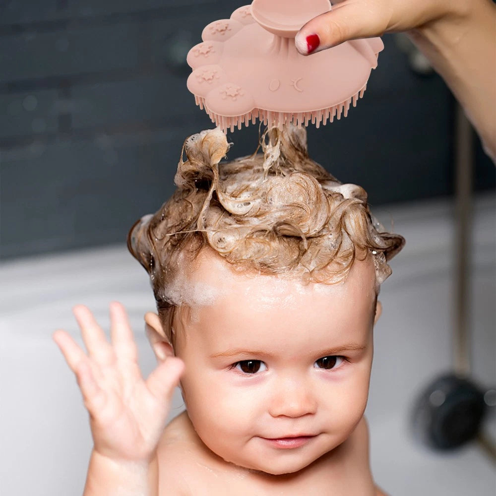 2 Pieces Baby Bath Brush Newborn Toddler Scrubber Body Brushes Shower