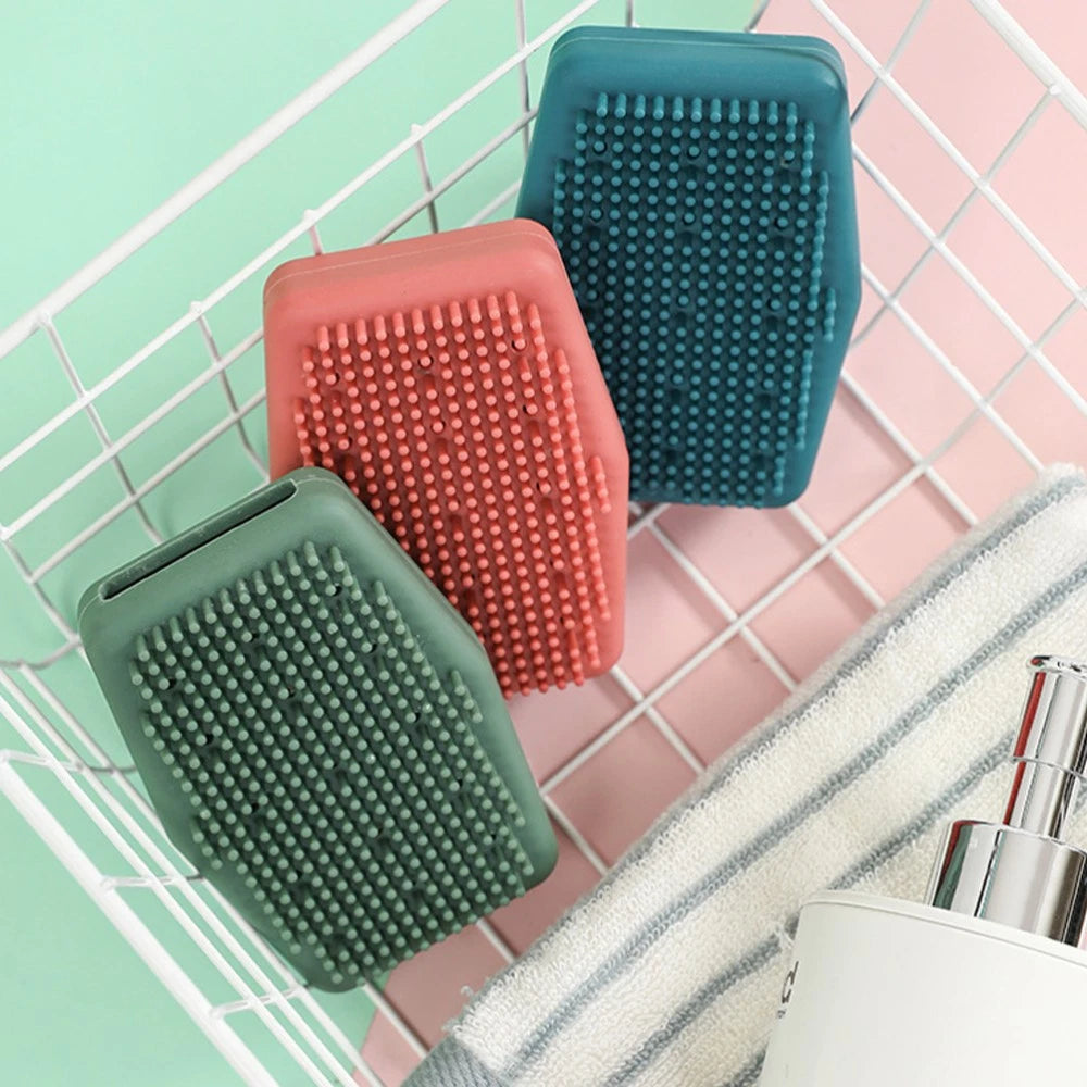 3 Pcs Silicone Bath Brush Man Bathing Brushes Exfoliator Cleaning Tools