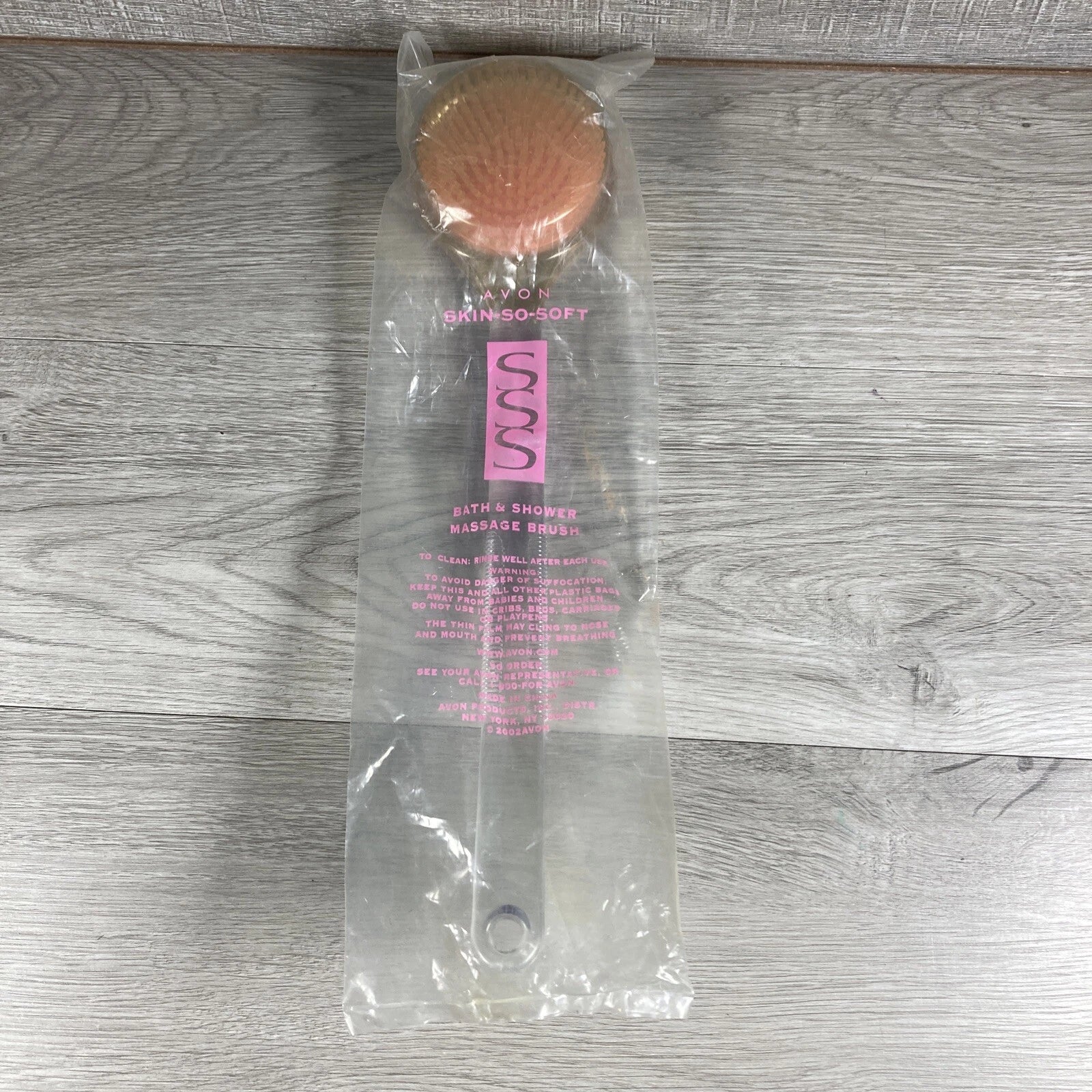 AVON Skin So Soft  Bath & Shower Massage Brush, Curved Handle NEW SEALED PACK