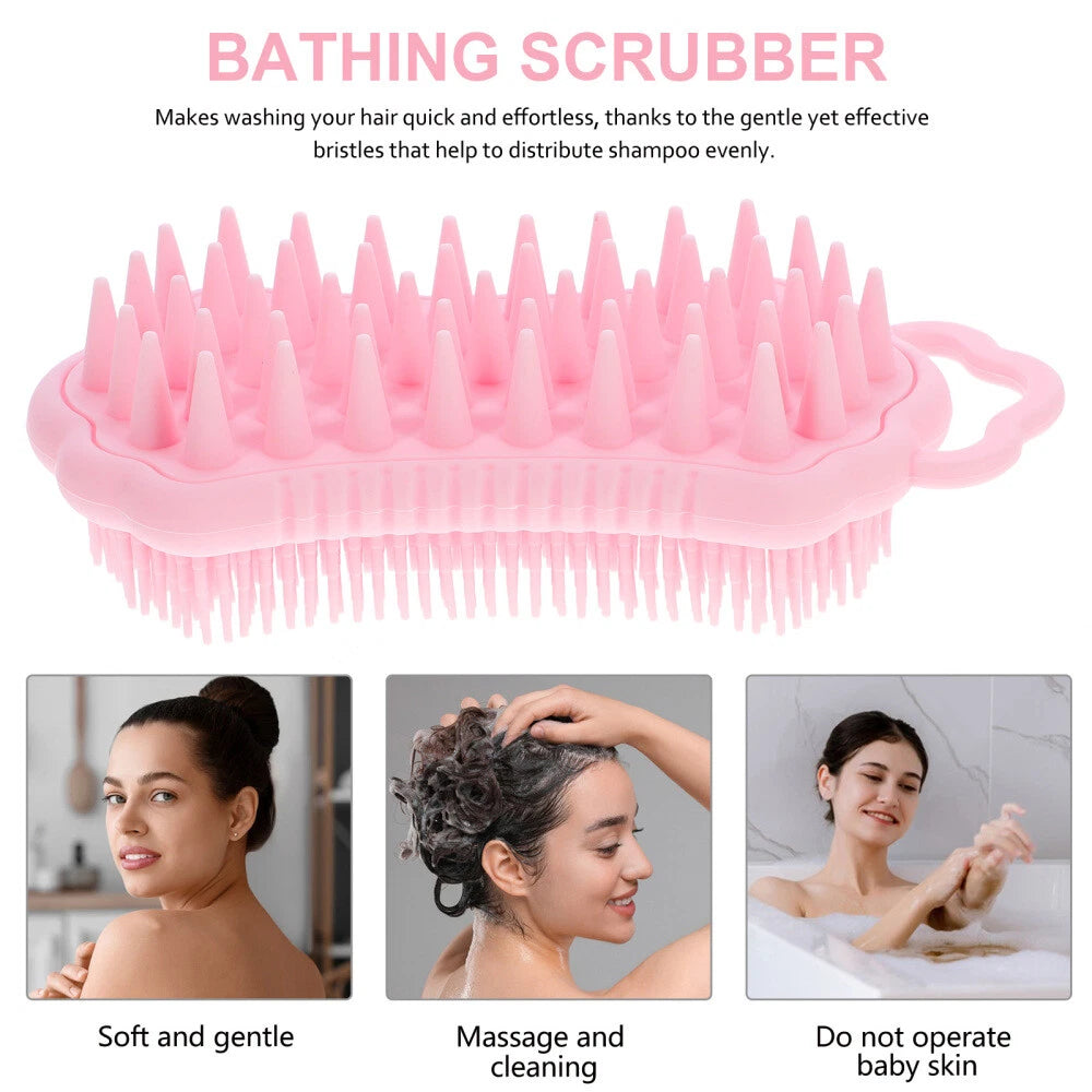 1PC Silicone Body Scrubber Exfoliating Bath Shower Scrubber Brush Scalp