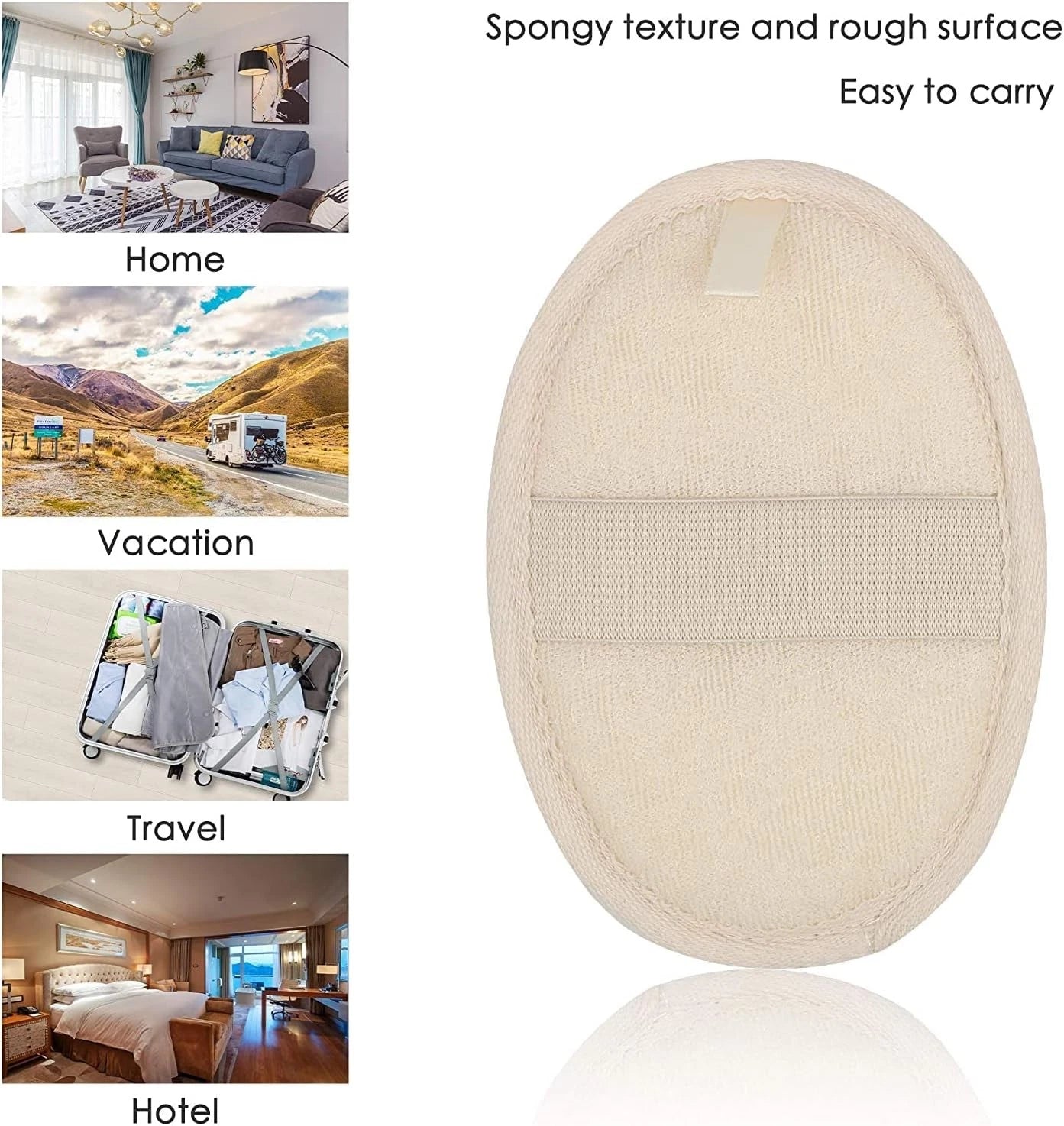 10-Pack Natural Loofah & Terry Cloth Exfoliating Body Scrubbers – Shower