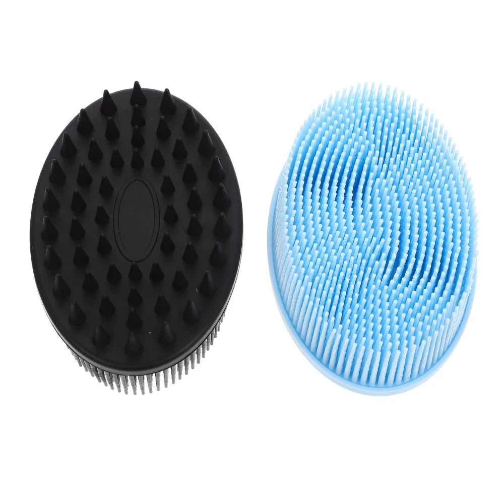 2 Pcs Bath Brush Removable Silicone Body Scrubber Shower