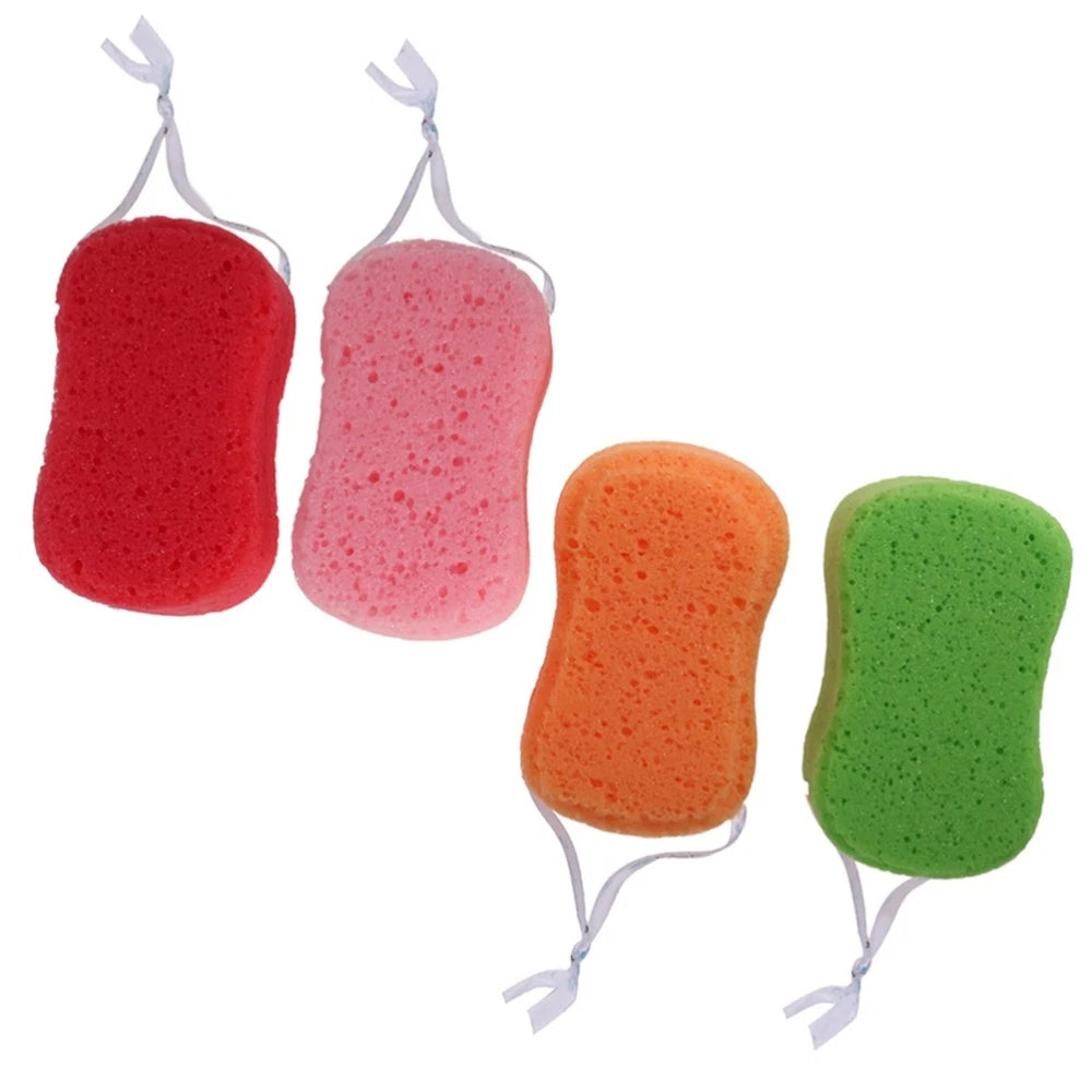 4Pcs Bath Sponges Bath Scrubbers Bathing Accessories (Random Color) bath sponge
