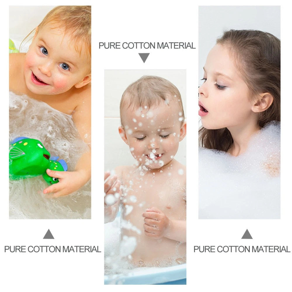 2 Pcs Infant Shower Sponge Baby Bath Rubbing Scrubber Body Bath Brush PVA