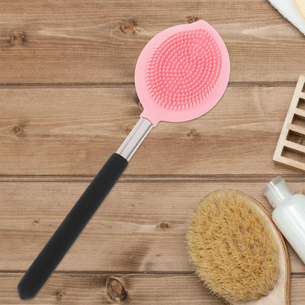 2 Pcs Bath Brush Child Back for Shower Ergonomic Silicone Body Scrubber