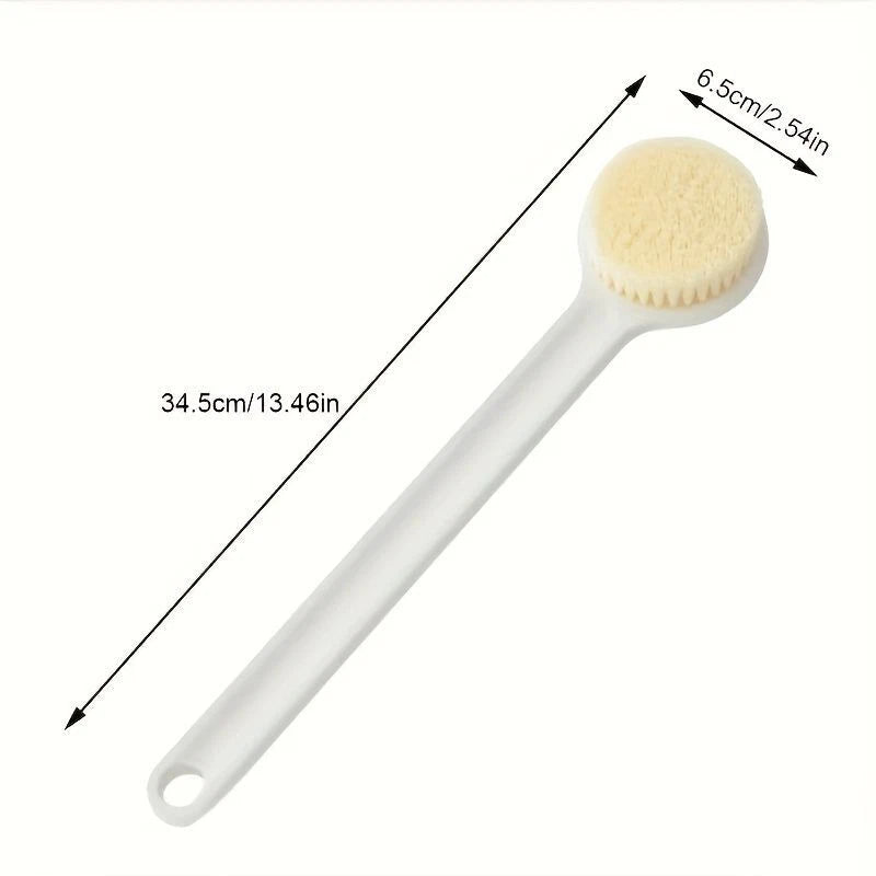 1pc Scrub Bath Brush Long Handle Soft Wool Nylon Dirt Brush Perfect For Shower