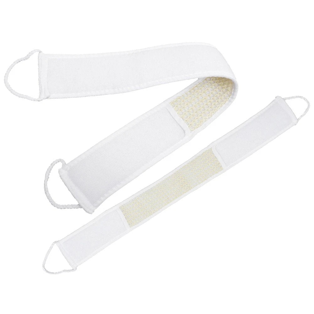 2 Pcs Shower Exfoliating Bath Scrubber Fabric Back Strap Skin Cleaning Brush