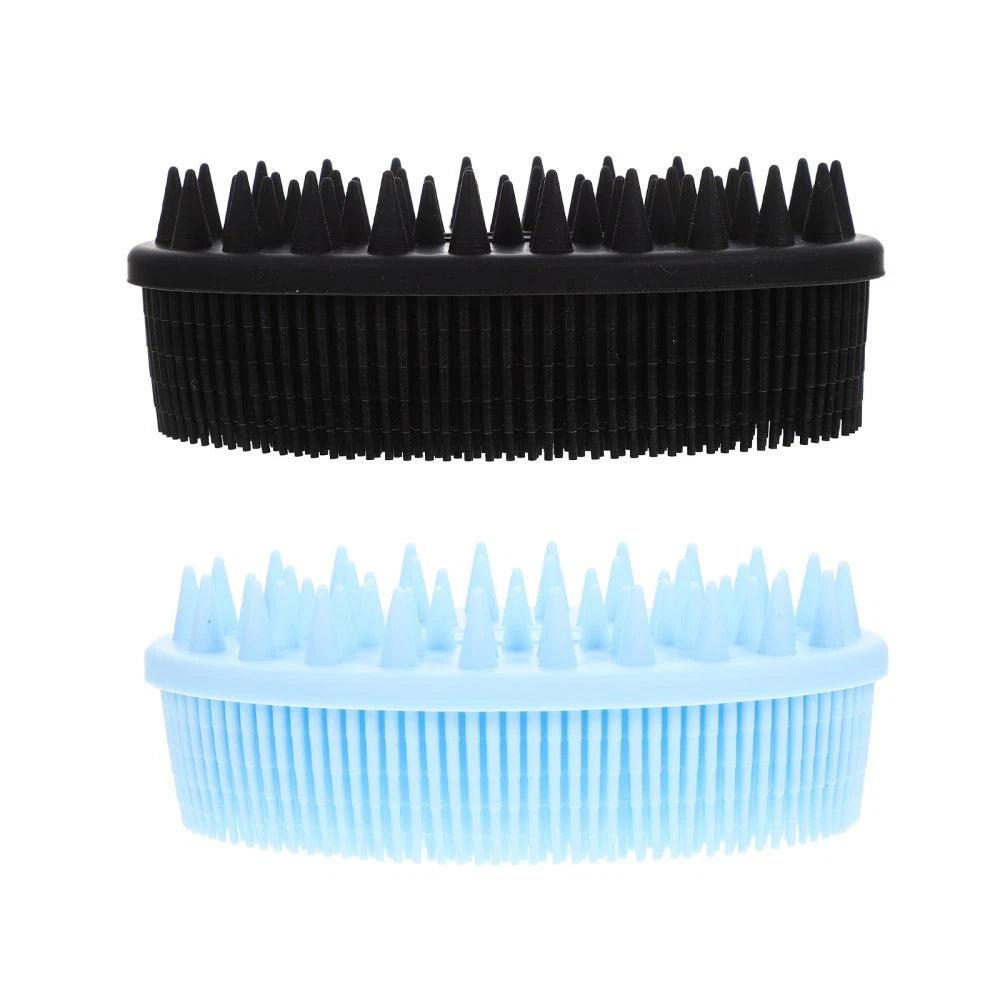2 Pcs Bath Brush Silicone Body Scrubber Men Brushes for Shower