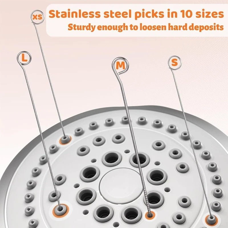 30 PCS Shower Head Cleaner Brush Set Nozzle Unclogger Kit Jewelry Cleaning New