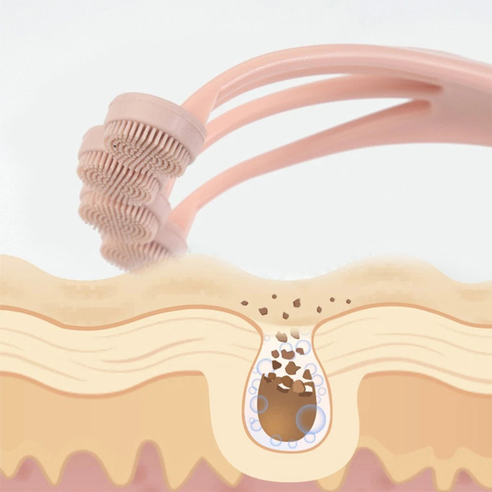 2 Pcs Bath Brush Suit Shower Scrub for Body Exfoliating Back Scrubber