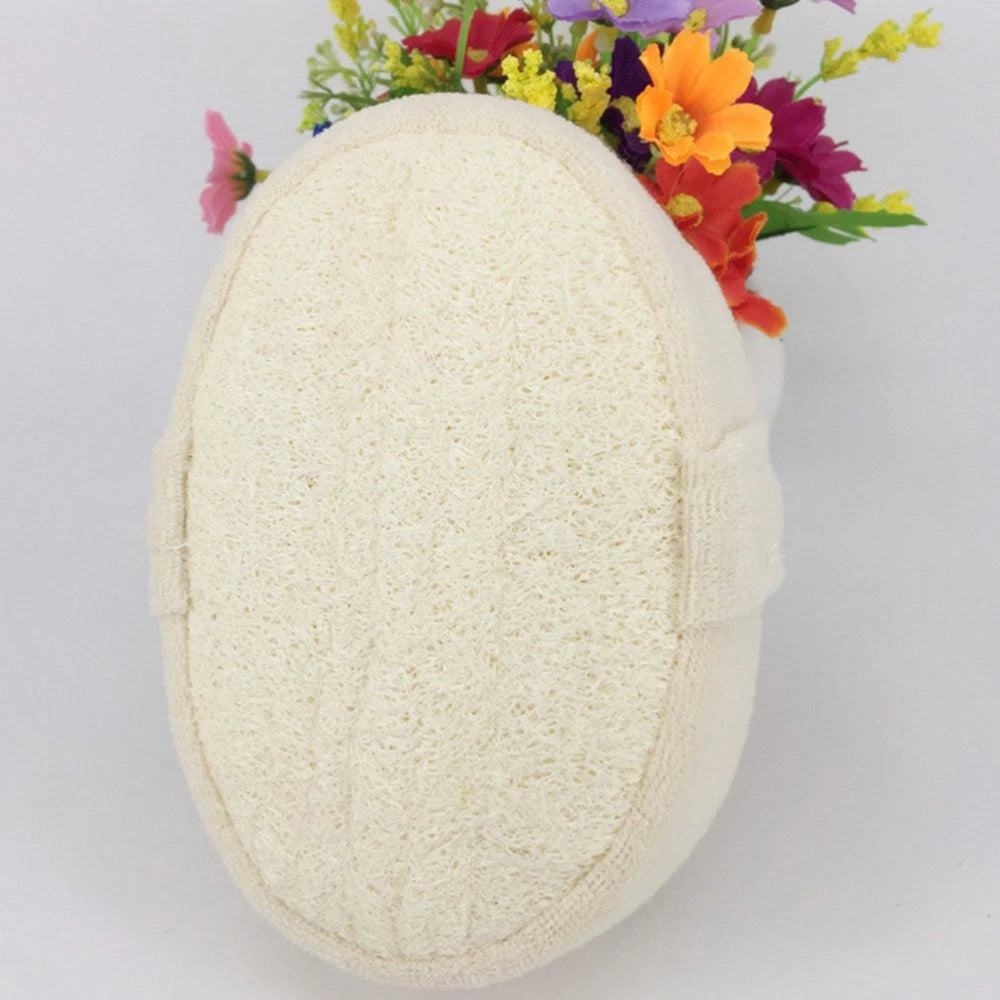 3pcs Natural Loofah Bath Brush Exfoliator Body Scrubber for Shower Use