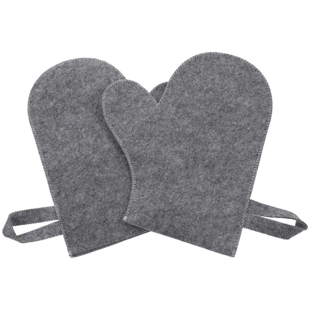 2Pcs Body Scrub Spa Mitt Glove Felt Sauna Gloves Scrubber Fashion