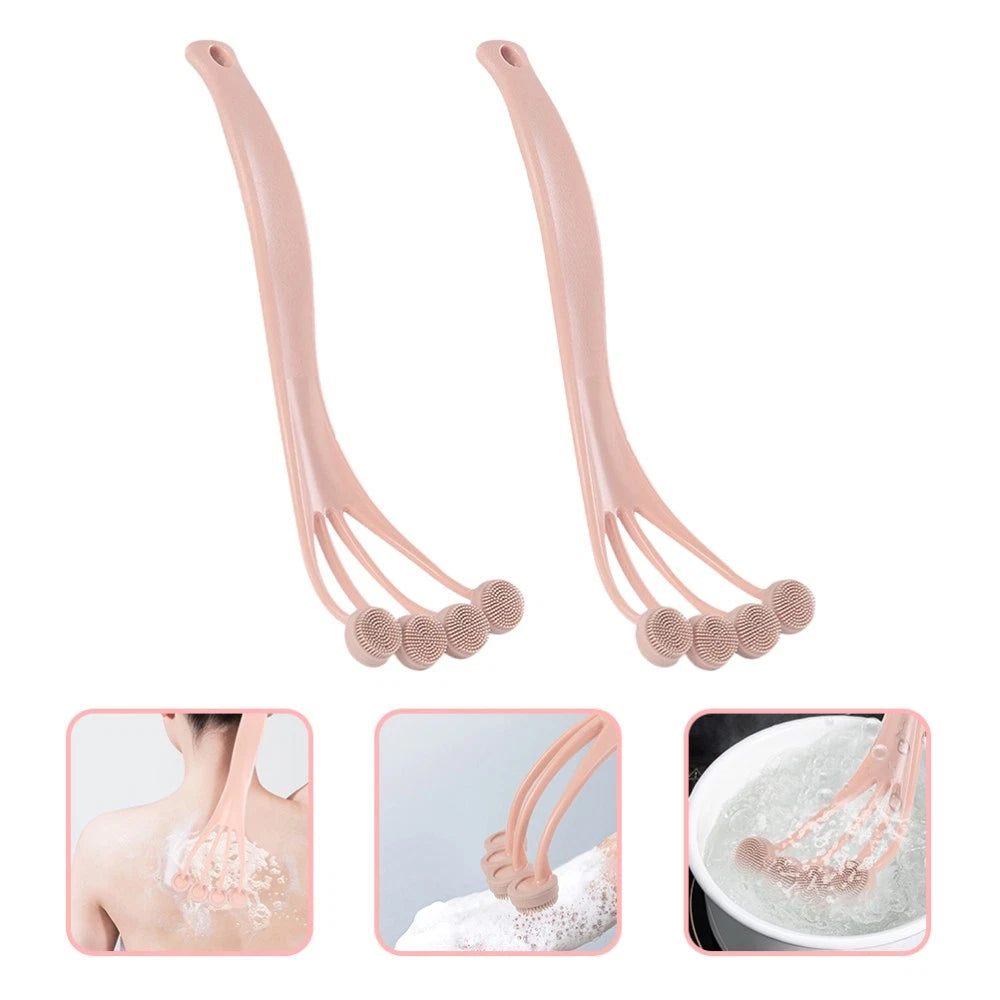 2 Pcs Bath Brush Suit Shower Scrub for Body Exfoliating Back Scrubber