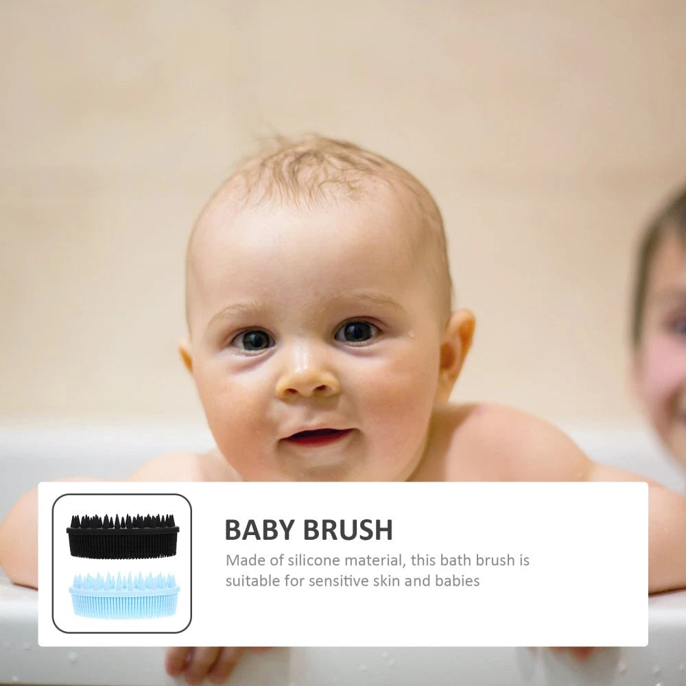 2 Pcs Bath Brush Silicone Body Scrubber Men Brushes for Shower