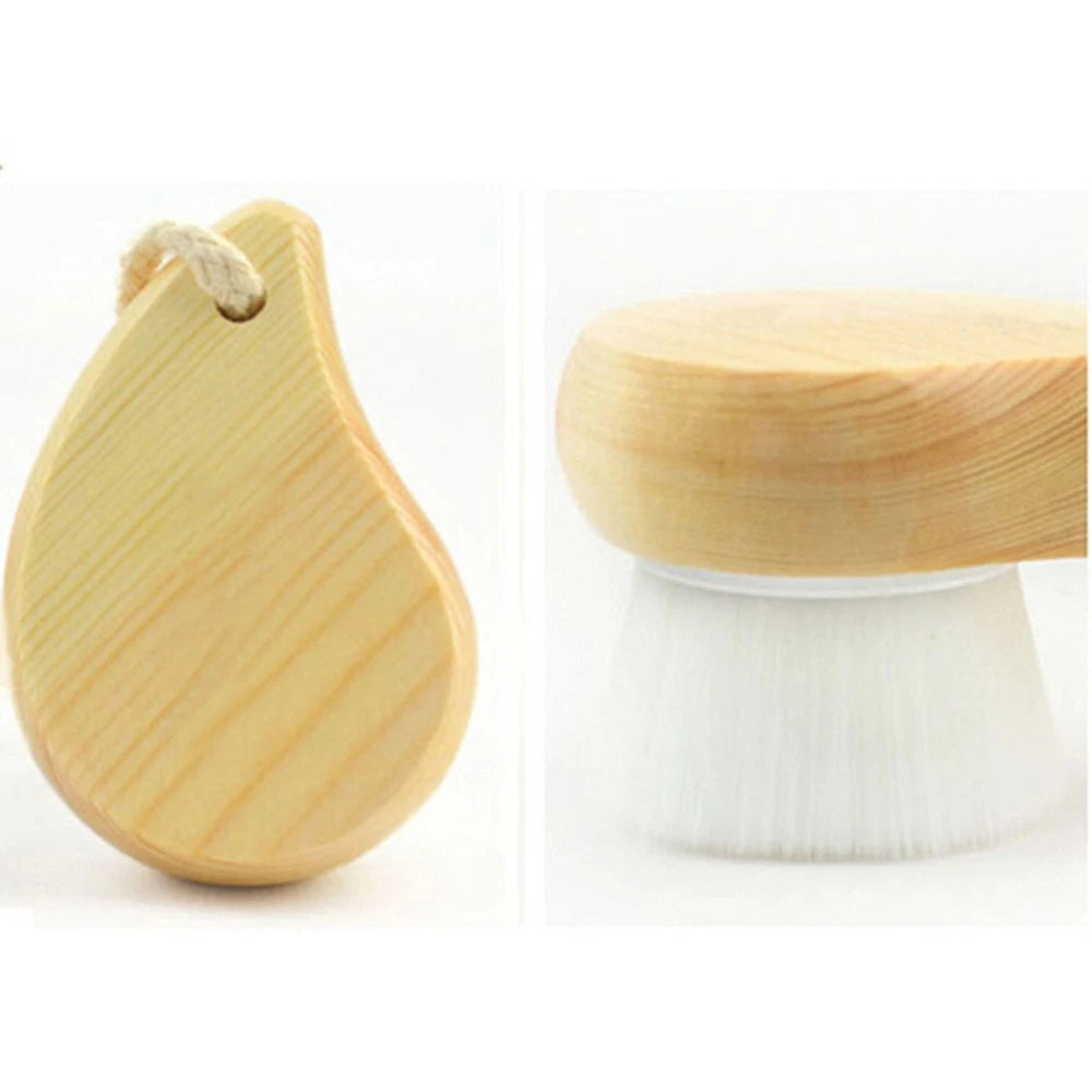 4pcs Shower Brush Set Bristle Back Bath Brush with Replacing Long Handle