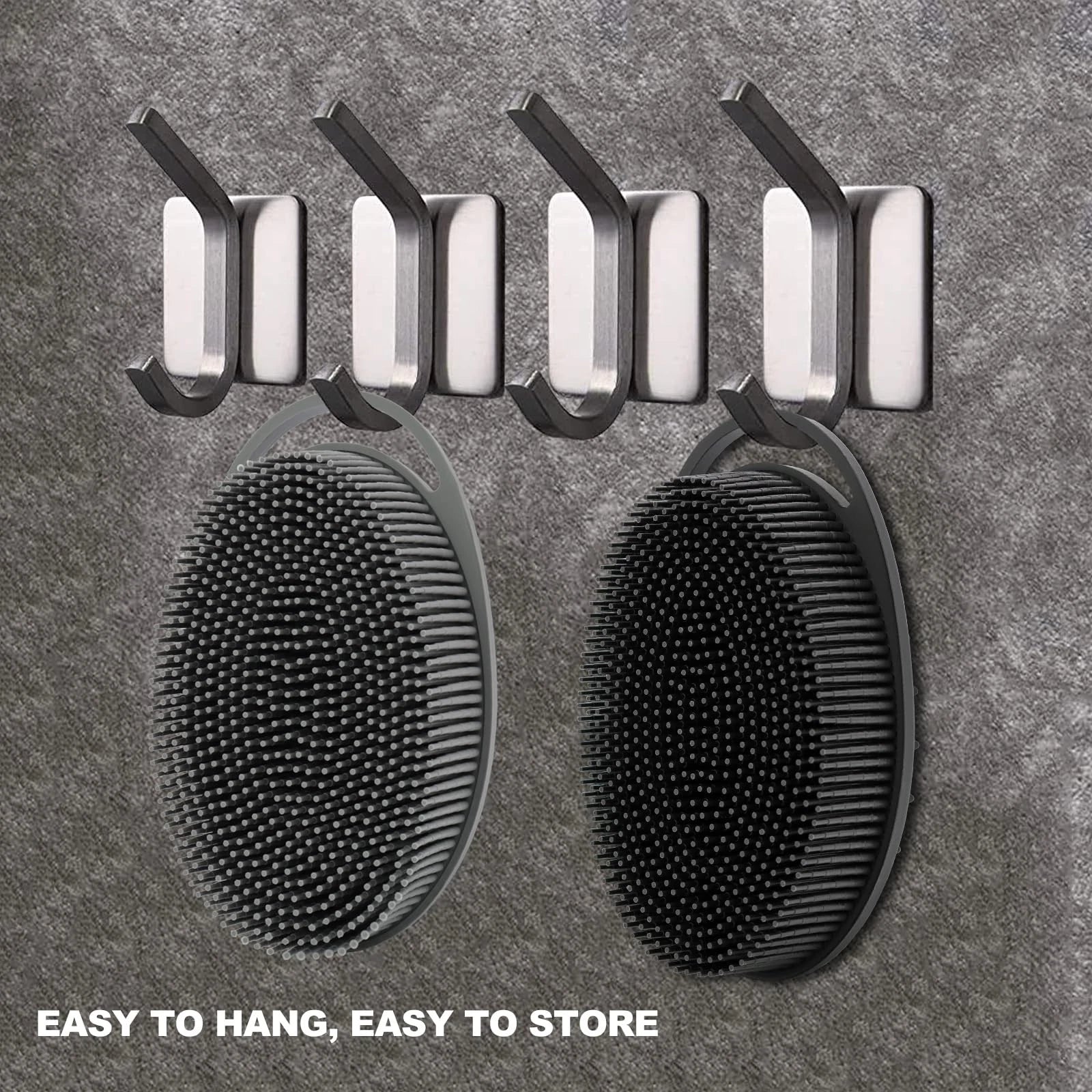 2 Pack Silicone Body Scrubber, Loofah Double-Sided Body Brush,Shower Scrubber...