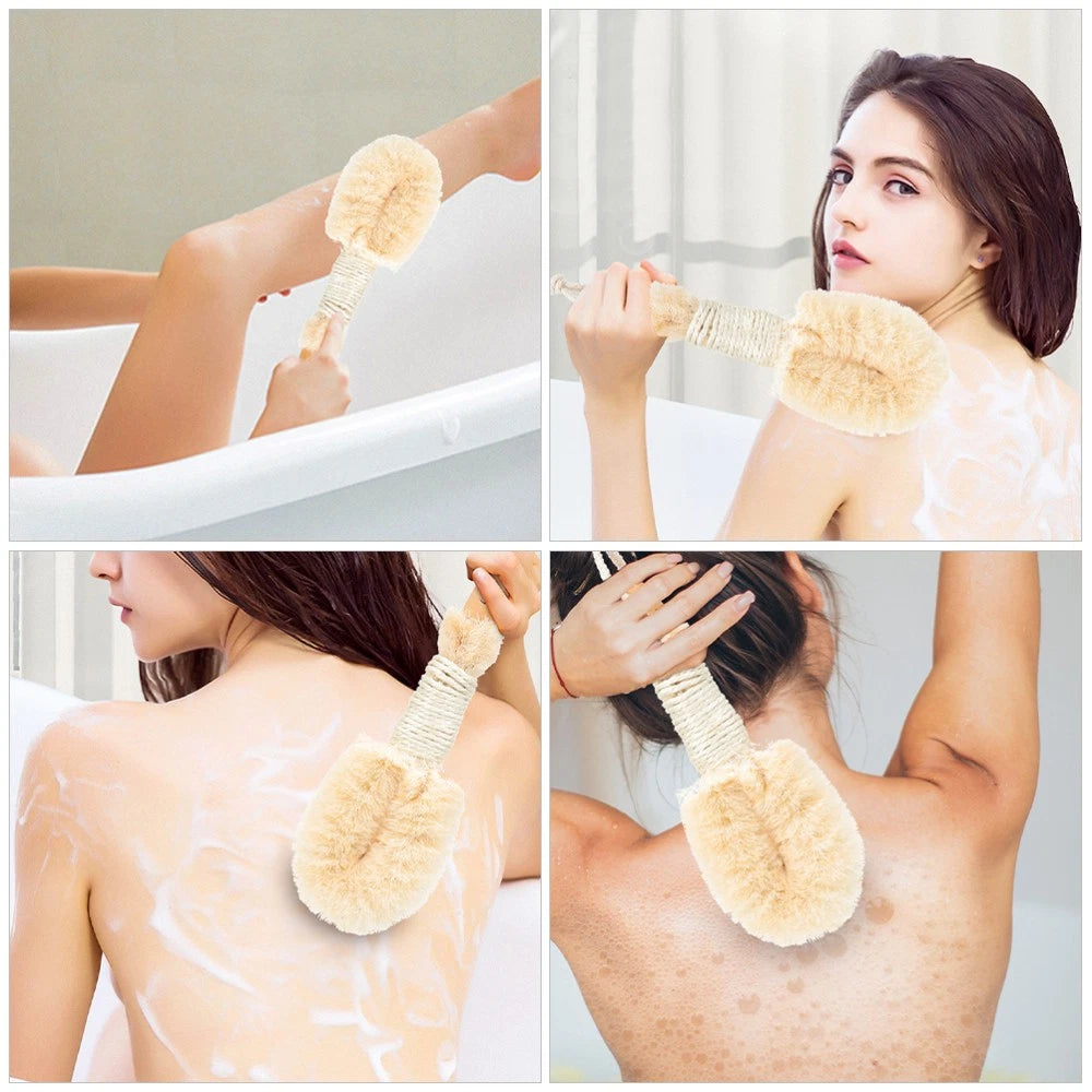 2 Pcs Silk Bath Brush Exfoliating Loofah Miss for Body Exfoliator