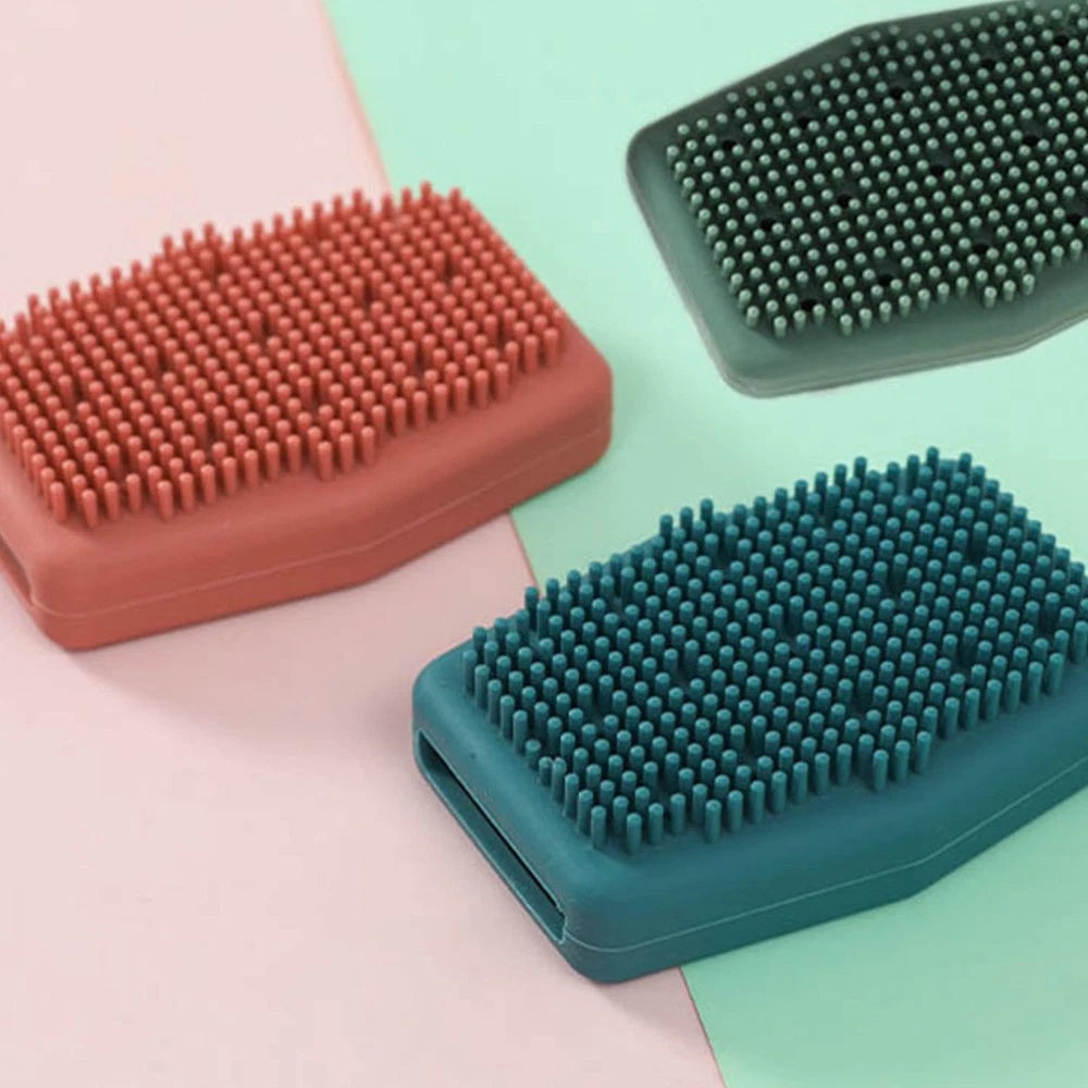 3 Pcs Silicone Bath Brush Man Bathing Brushes Exfoliator Cleaning Tools