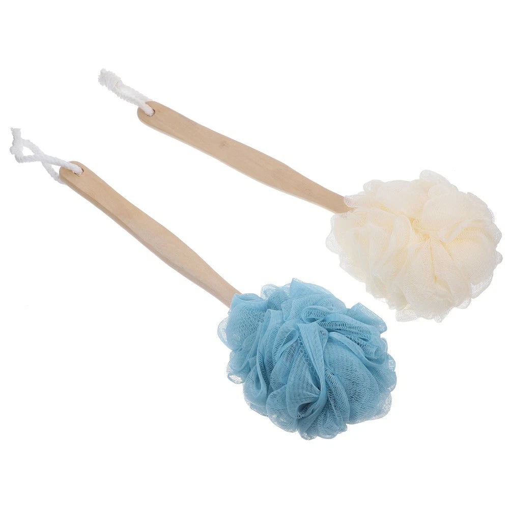 2 Pcs Miss Man Bath Brush with Long Handle Soft Back Scrubber Shower