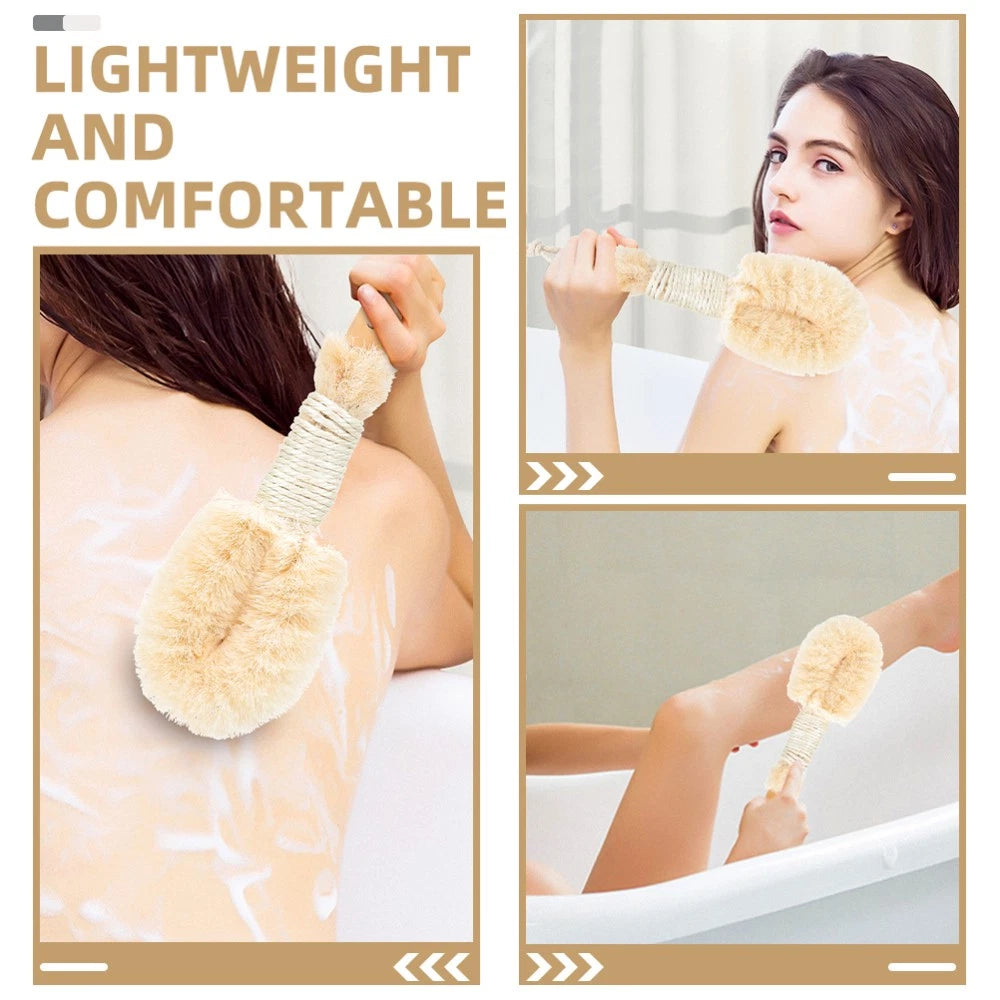 2 Pcs Silk Bath Brush Exfoliating Loofah Miss for Body Exfoliator