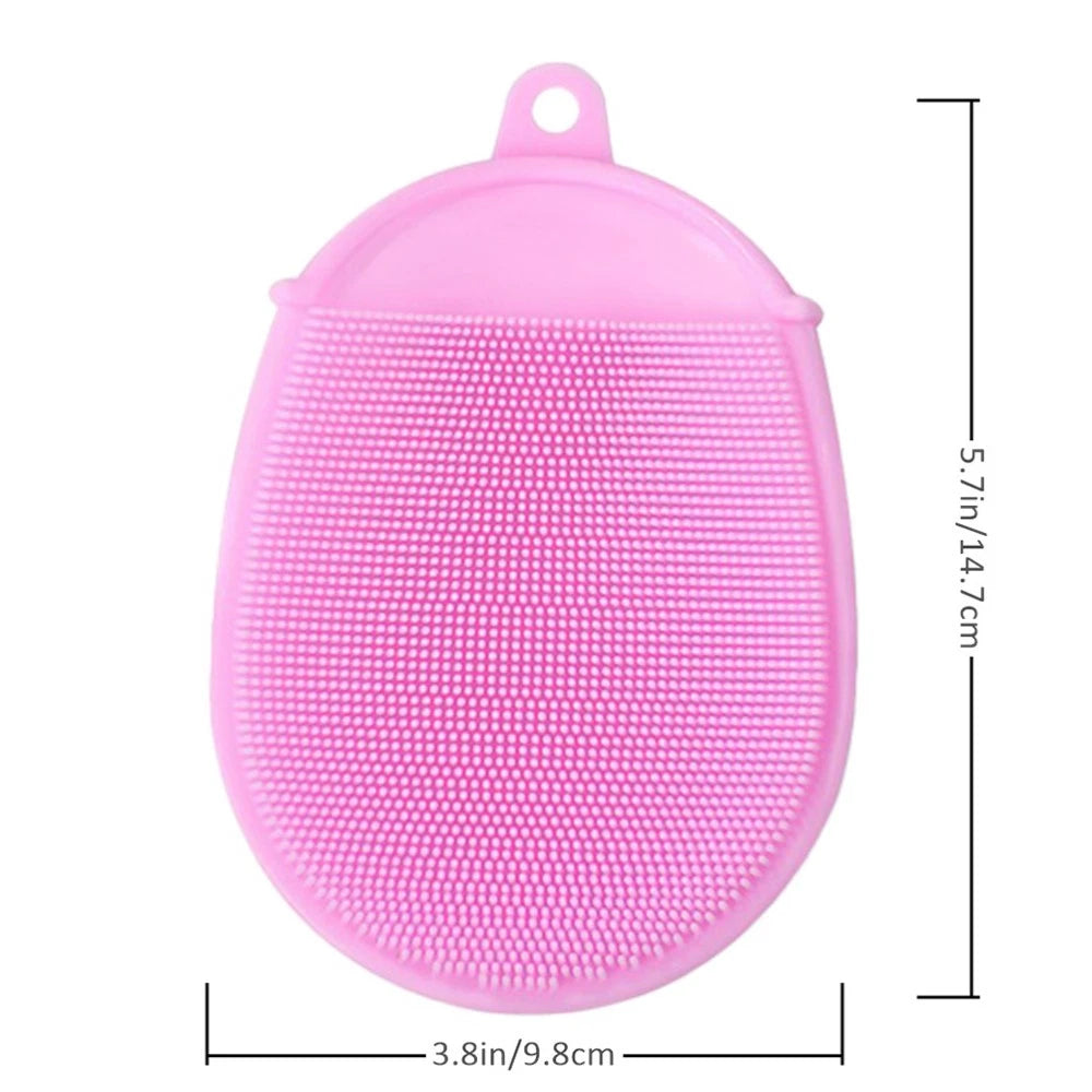 3pcs Baby Silicone Bath Scrub Massage Brush Children Bath Care Supplies