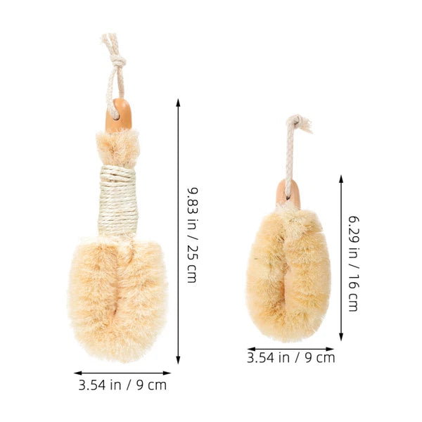 2Pcs Body Brush Scrub Scrunchie Back Scrubber for Spa Body Washing