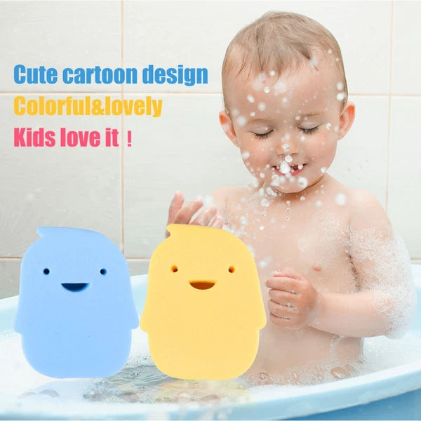 2 Pcs Infant Shower Sponge Baby Bath Rubbing Scrubber Body Bath Brush PVA