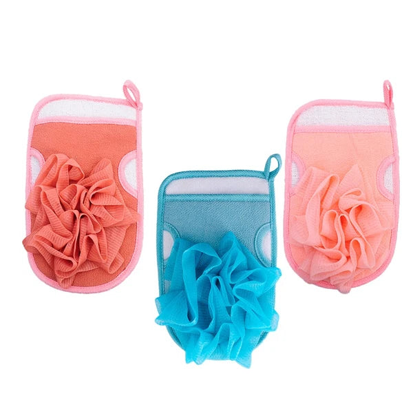 3 Pcs Bath Gloves Travel Scrubbing Multi-functional Exfoliating Brush