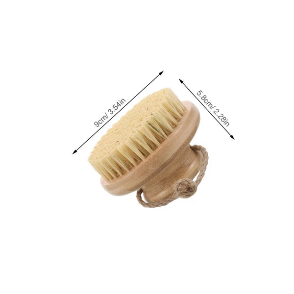 Bamboo Bath Brush Exfoliating Bath Shower Scrubber for Back Body Dead Skin