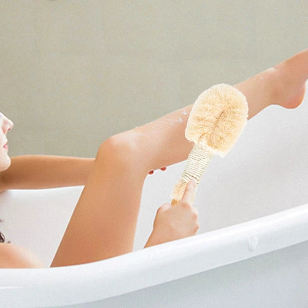 2 Pcs Silk Bath Brush Exfoliating Loofah Miss for Body Exfoliator